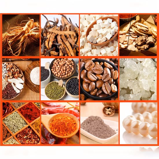 Сахар, куркума, травы, чай, листья, фрукты, скорлупа, изготовление сверхтонкого порошка, измельчение, измельчение, измельчение, пульверизатор, шлифовальная машина